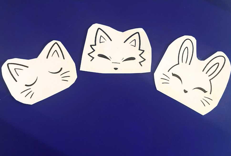 Cat, fox, and bunny Kitty Face temporary tattoo options